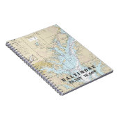 Baltimore MD Latitude Longitude Nautical Chart Notitieboek (Rechterzijde)