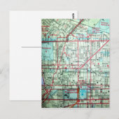 BALTIMORE, MD Map Briefkaart (Voorkant / Achterkant)