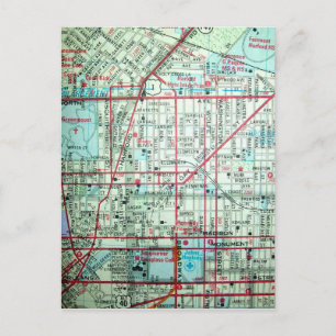 BALTIMORE, MD  Map Briefkaart