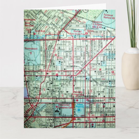 Baltimore, MD  Map Kaart (Voorkant)