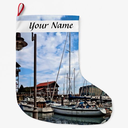 Baltimore MD - Marina Near Fells Point Grote Kerstsok (Voorkant)