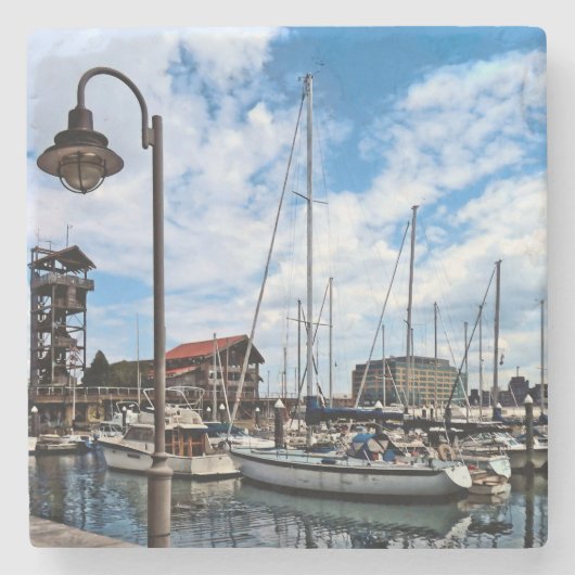 Baltimore MD - Marina Near Fells Point Stenen Onderzetter (Voorkant)
