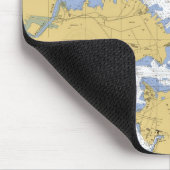 Baltimore, MD Nautical Harbour Chart Mousepad Muismat (Hoek)