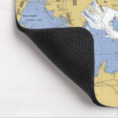 Baltimore, MD Nautical Harbour Chart Mousepad Muismat (Hoek)