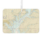 Baltimore MD Nautische Grafiek Monogram Varen Luchtverfrisser (Achterkant)