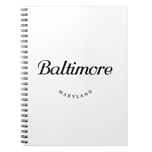 Baltimore MD Notitieboek (Voorkant)