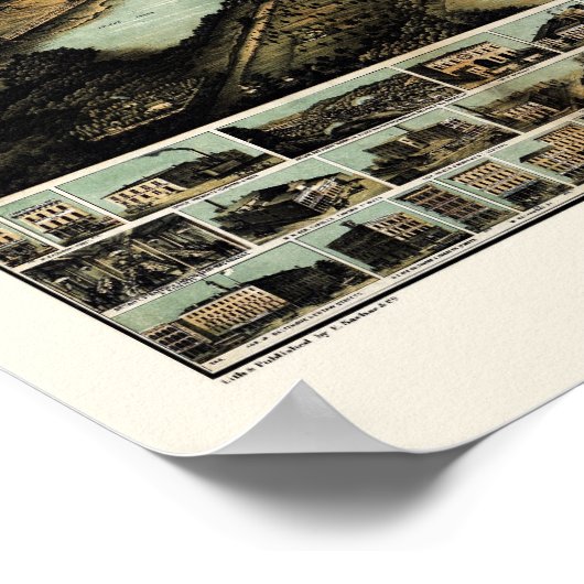 Baltimore, MD Panoramic Map - 1870 Poster (Hoek)