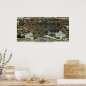 Baltimore, MD Panoramic Map - 1870 Poster (Keuken)