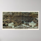 Baltimore, MD Panoramic Map - 1870 Poster (Voorkant)