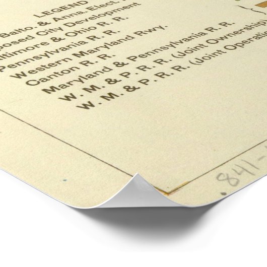  Baltimore MD Railroad Map (1922) Poster (Hoek)