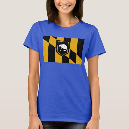 Baltimore, MD Rat flag T-shirt (Voorkant)