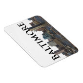 Baltimore MD Skyline met Baltimore in de lucht Magneet (Rechterzijde)