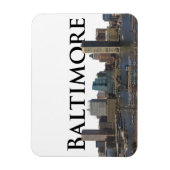 Baltimore MD Skyline met Baltimore in de lucht Magneet (Verticaal)