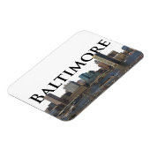 Baltimore MD Skyline met Baltimore in de lucht Magneet (Linkerzijde)