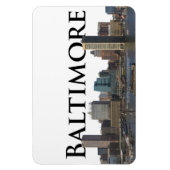 Baltimore MD Skyline met Baltimore in de lucht Magneet (Verticaal)