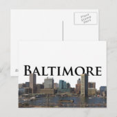 Baltimore MD Skyline met Baltimore in Sky Briefkaart (Voorkant / Achterkant)