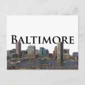 Baltimore MD Skyline met Baltimore in Sky Briefkaart (Voorkant)