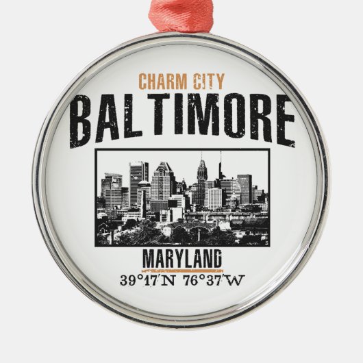 Baltimore Metalen Ornament (Voorkant)