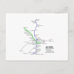Baltimore-metro Briefkaart