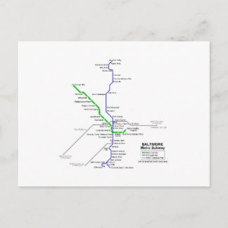 Baltimore-metro Briefkaart