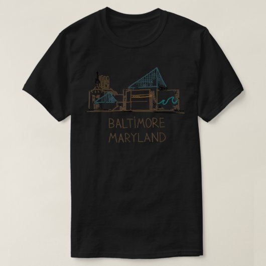 Baltimore National Aquarium Maryland T tee T-shirt (Design voorkant)