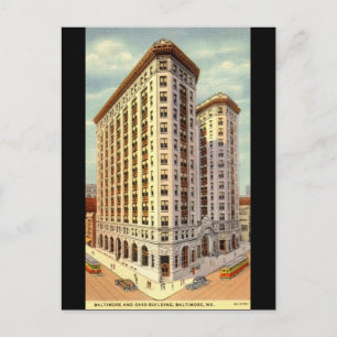 Baltimore & Ohio Building, Baltimore MD Vintage Briefkaart