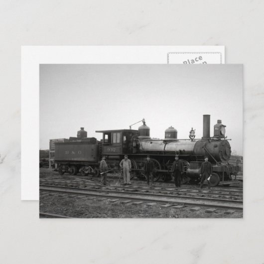 Baltimore & Ohio Railroad Engine # 932 -  Briefkaart (Voorkant / Achterkant)
