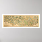 Baltimore & Ohio Railroad Map 1890 Poster (Voorkant)