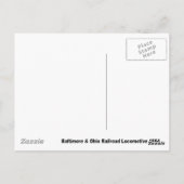 Baltimore & Ohio Railroad Steam Locomotive Briefkaart (Achterkant)