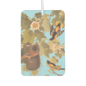 Baltimore Oriole Audubon Bird Family met Nest Luchtverfrisser (Voorkant)