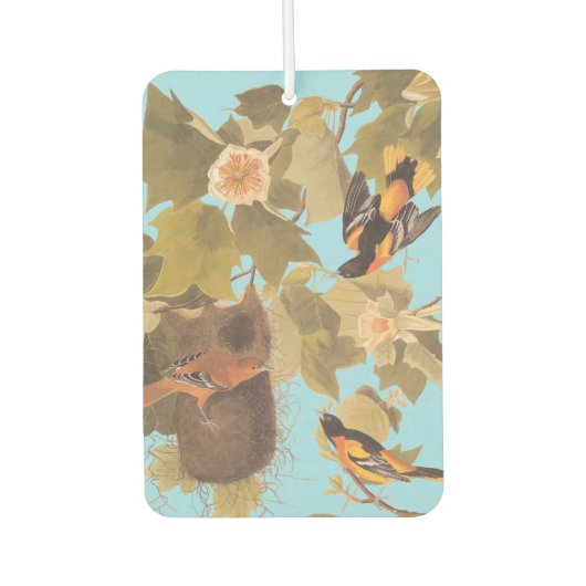 Baltimore Oriole Audubon Bird Family met Nest Luchtverfrisser (Voorkant)