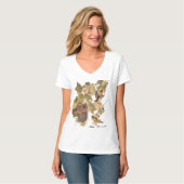 Baltimore Oriole Audubon Bird Family met Nest T-shirt (Voorkant volledig)