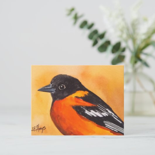 Baltimore Oriole Bird Briefkaart (Staand voorkant)
