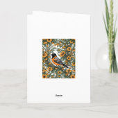 Baltimore Oriole Bird en Black Eyed Susan Bloemen Feestdagen Kaart (Achterkant)