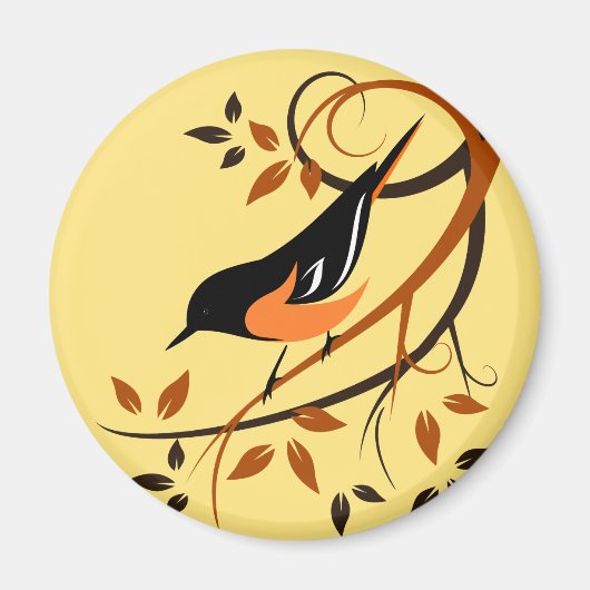 Baltimore Oriole Bird Magneet (Voorkant)