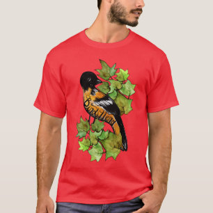 Baltimore Oriole Bird Nerd meisje T-shirt