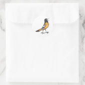 Baltimore Oriole Bird Ronde Sticker (Tas)