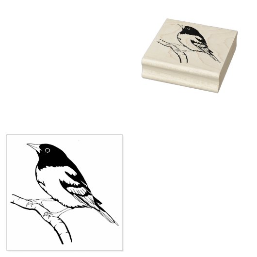 Baltimore Oriole Bird Rubberstempel (Gestempeld)