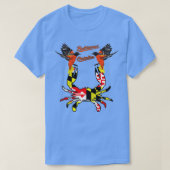 Baltimore oriole blue crab marylanddag t-shirt (Design voorkant)