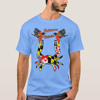 Baltimore oriole blue crab marylanddag t-shirt