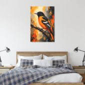 Baltimore Oriole Luxe Canvasprint Canvas Afdruk (Insitu (Slaapkamer))