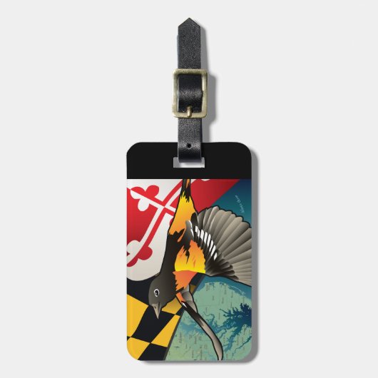 Baltimore Oriole Maryland's staatsvogel Bagagelabel (Voorkant verticaal)