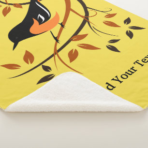 Baltimore Oriole Natuur Sherpa Blanket Deken