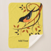 Baltimore Oriole Natuur Sherpa Blanket Sherpa Deken (Voorkant)