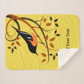 Baltimore Oriole Natuur Sherpa Blanket Sherpa Deken (Voorkant (horizontaal))