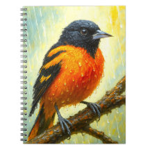 Baltimore Oriole Notitieboek | Regenachtig Vogel K