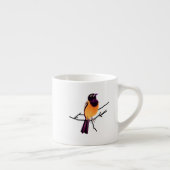 Baltimore Oriole op Twig Espresso Kop (Rechts)