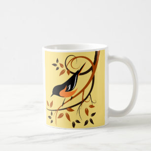 Baltimore Oriole Stylized Bird Design Koffiemok