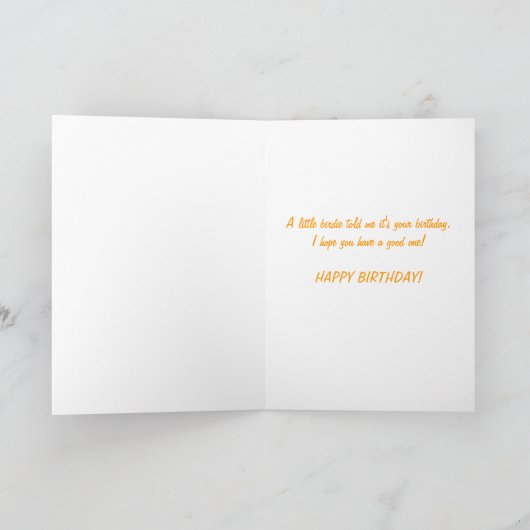 Baltimore Oriole, Verjaardag Kaart (Binnen)