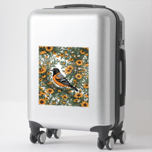 Baltimore Oriole Vogel En Black Eyed Susan Bloemen Sticker